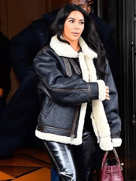 Kim Kardashian Style Diva Leather Jacket Sheepskin Jacket