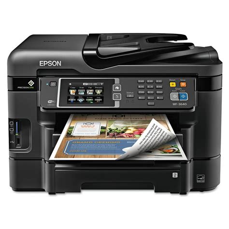 Epson Workforce Wf 3640 All In One Wireless Color Printer Copier Scanner Fax Machine Walmart