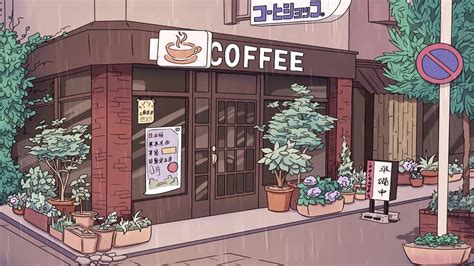 Coffee Shop â˜ Calm Lofi Hiphop Mix Youtube Desktop Wallpaper Art