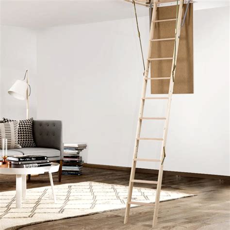 Dolle Wooden Loft Ladder Clickfix 36 Lux Mini Insulated Door Max