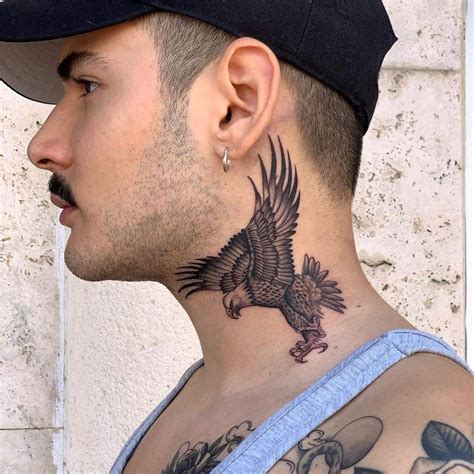 Eagle Neck Tattoo 1 Eagle Neck Tattoo Eagle Wing Tattoos Side Neck