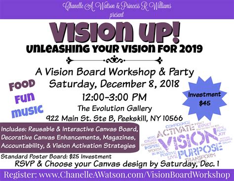Vision Up Unleashing Your Vision For 2019 Workshop And Party Chanelle