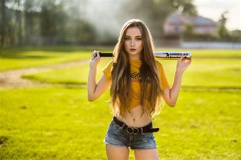 Girl With Baseball Wallpaper HD Girls Wallpapers K Wallpapers Images