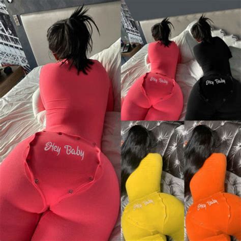 Pyjama Sexy Women Jumpsuit Fashion Pajama With Back Butt Open Lady Ebay