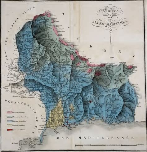 Carte Géologique Des Alpes Maritimes Dans Le Premier Tome De
