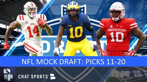 Nfl Mock Draft Projecting Picks 11 20 In The 2019 Nfl Draft Feat Devin Bush And D K Metcalf