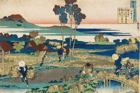 Katsushika Hokusai 1760 1849 Poem By Tenchi Tenno Edo Period 19th