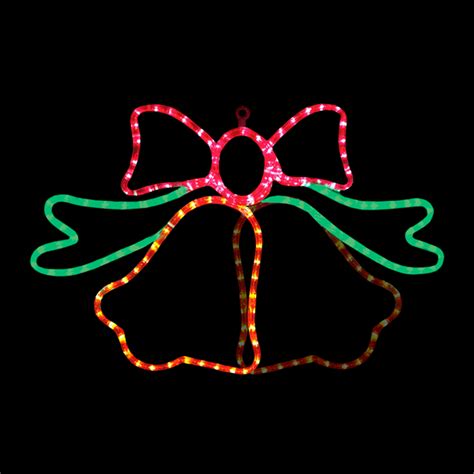 26 Led Rope Light Christmas Ringing Bells Window Silhouette Motif