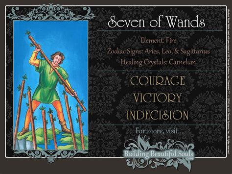 The Seven Of Wands Tarot Card Meanings Tarot Reading