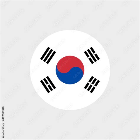 flag of south korea the korean white flag in the middle of which is the sign of yin and yang