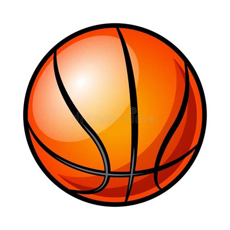 Vector Basketball Illustration Isolated On White Background Stock