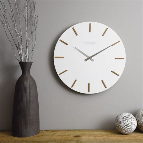 Buy Hvit White Wood Marker Wall Clock Online Purely Wall Clocks