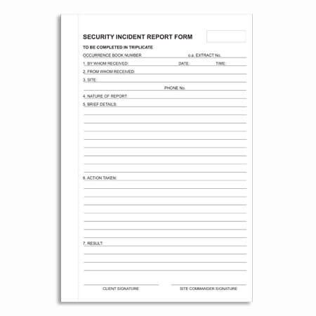 Sample book files have become a common trend among many people, especially for those who love reading and writing. Incident Report Book Template