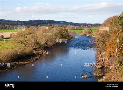 River Eden From Kirk Bank Near Lazonby Cumbria Stock Photo Alamy