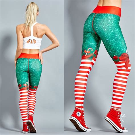 Buy 2018 New Hot Christmas Printed Leggings Sexy