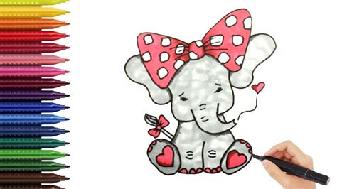 Como Dibujar Un Elefante Kawaii Paso A Paso Dibujos Fáciles Para