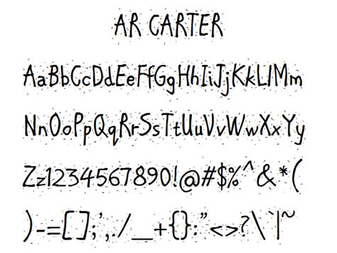 Font Alphabet Styles Ar Carter