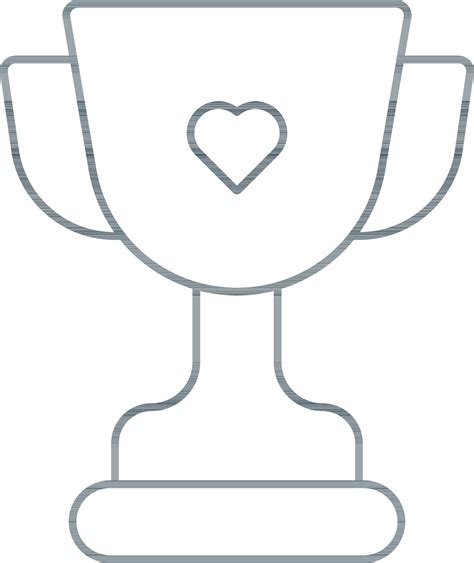 Vector Illustration Of Trophy Icon In Thin Line Art 24461908 Vector