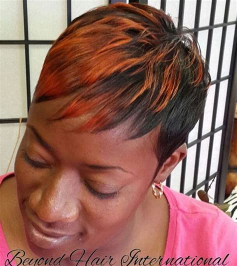 African American Short Edgy Hairstyle With Highlights Edgy Long Hair
