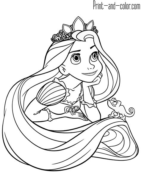 Tangled might not be as big a hit as frozen at the time of its release, but it's still quite a successful venture for disney. Rapunzel coloring pages | Print and Color.com