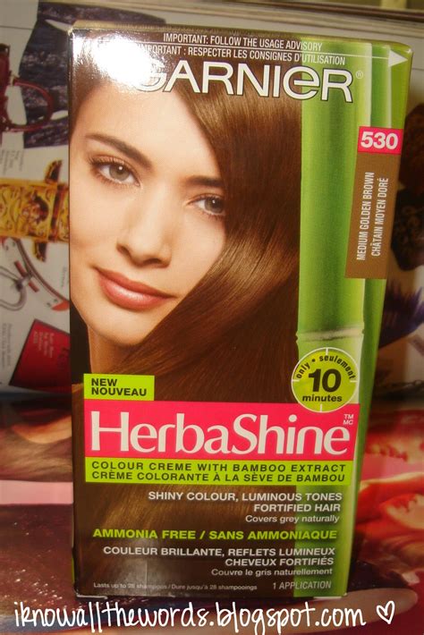 Review Garnier Herbashine Shade 530 Medium Golden Brown I Know All