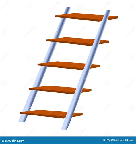 Home Ladder Icon Cartoon Style Stock Vector Illustration Of Figure