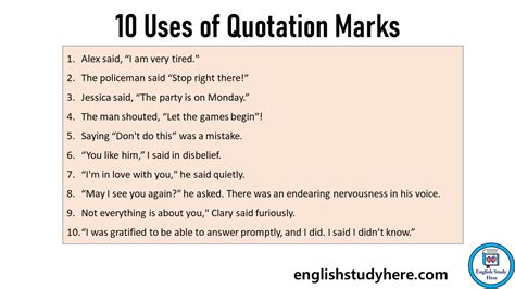 7 10 Uses Of Quotation Marks 10 Quotation Marks Example Sentences Mới