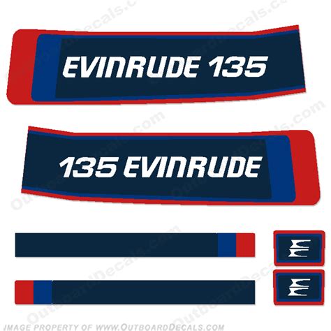 Evinrude 1976 135hp Decal Kit
