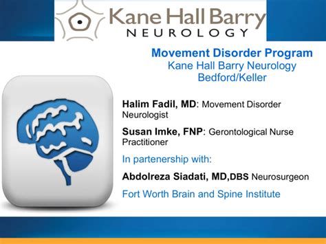 Movement Disorder Program Kane Hall Barry Neurology