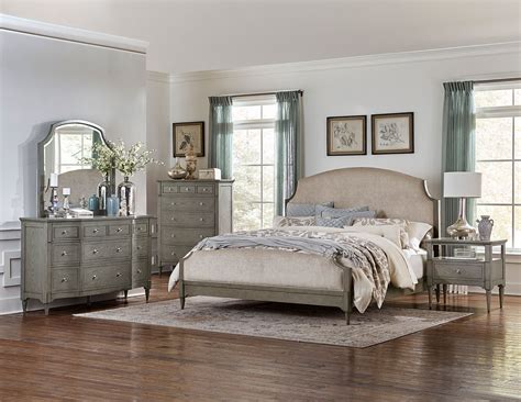 Homelegance Albright Upholstered Bedroom Set Barnwood Grey 1717