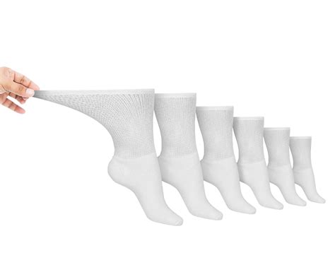 Non Binding Cotton Diabetic Crew Socks 6 Pair Pack Diabetic Sock Club
