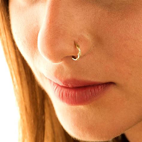 Nose Jewelry Nose Piercing Gold Nose Ring Unique Nose Stud Etsy Israel