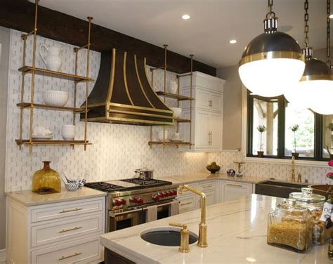 Large range of handles in both brushed, polished and untreated brass. Hanging brass shelving in the kitchen! Our Collector's ...