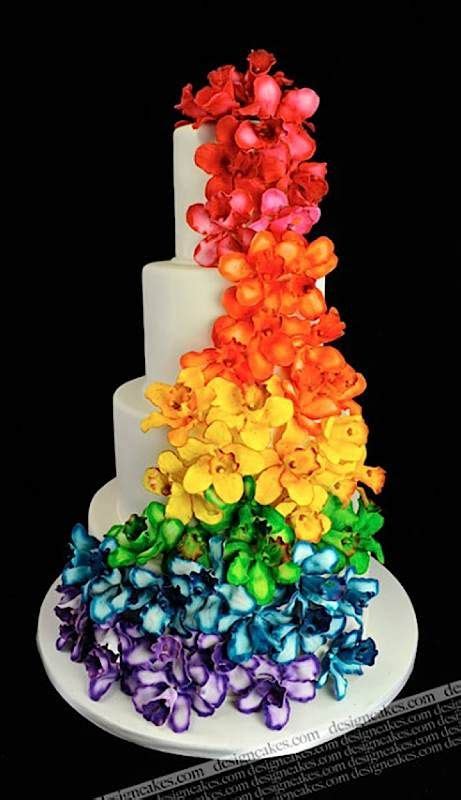 Full Image Rainbow Wedding Cake Amazing Cakes Fancy Cakes