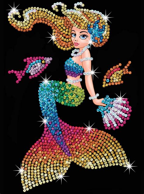 Sequin Art Mia Mermaid Craft Project Art And Craft Kits