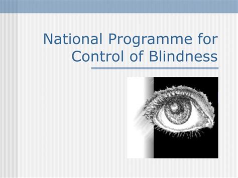 Ppt National Programme For Control Of Blindness Powerpoint