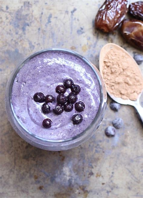 Creamy Chocolate Wild Blueberry Smoothie Chelsey Amer