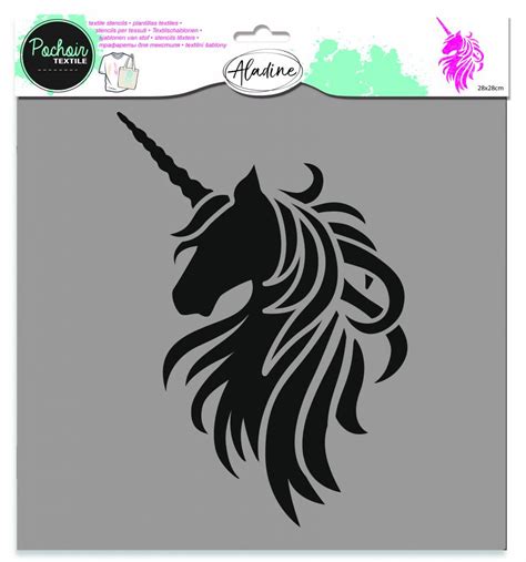 Unicorn With Stars Stencil Printable