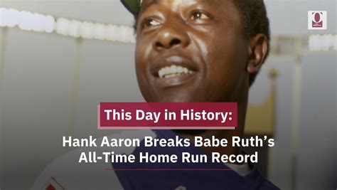 this day in history hank aaron breaks babe ruth s all time home run record hayti news