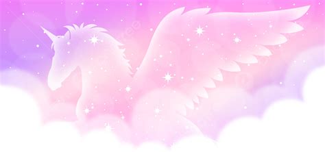Flying Unicorn In The Cloud Background Flying Rainbow Unicorn Background Image And Wallpaper