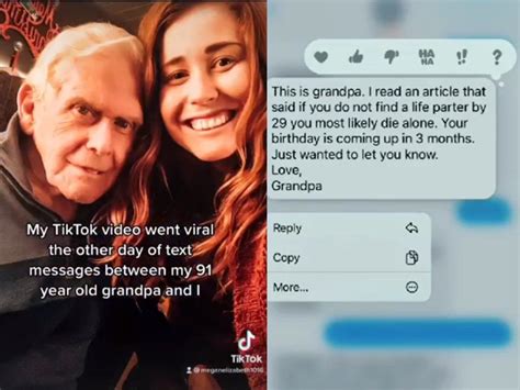 91 Year Old Grandpas Text To Single Granddaughter Goes Viral Watch