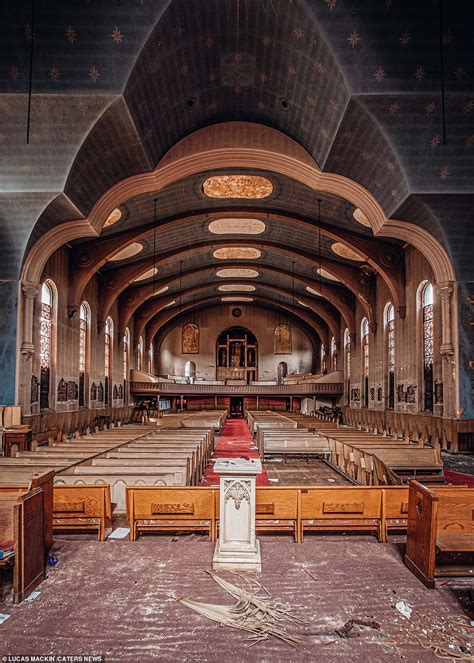Haunting Beauty Of Abandoned Churches And Auditoriums Across America Is Captured In Stunning