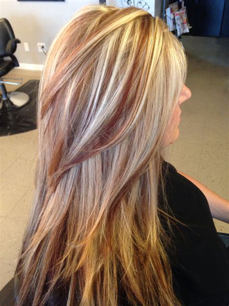 30 Copper Red With Blonde Highlights Fashion Style