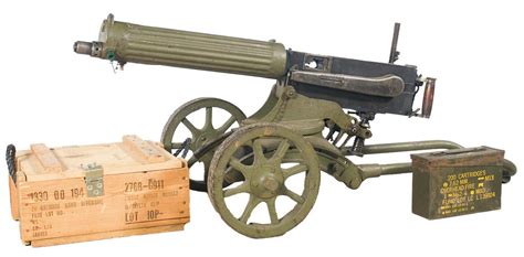 Deactivated Russian Maxim Model 1910 Machine Gun With Sokolov Mount And