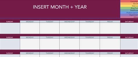 Top Content Calendar Templates Plerdy