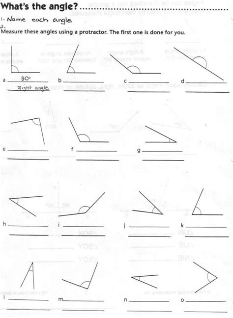 Types of Angles Worksheet | Homeschool Geometry | Pinterest | Types of