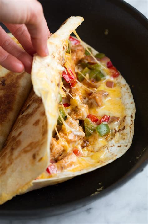 Olive oil, cooked chicken, mexican cheese, corn tortillas, salsa and 1 more. Chicken Quesadillas {Fajita Style} - Cooking Classy