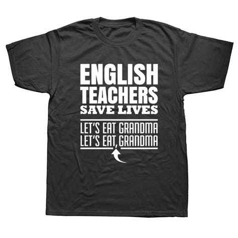 Creative Design Tee Shirt Hipster O Neck Mens English Teacher Save