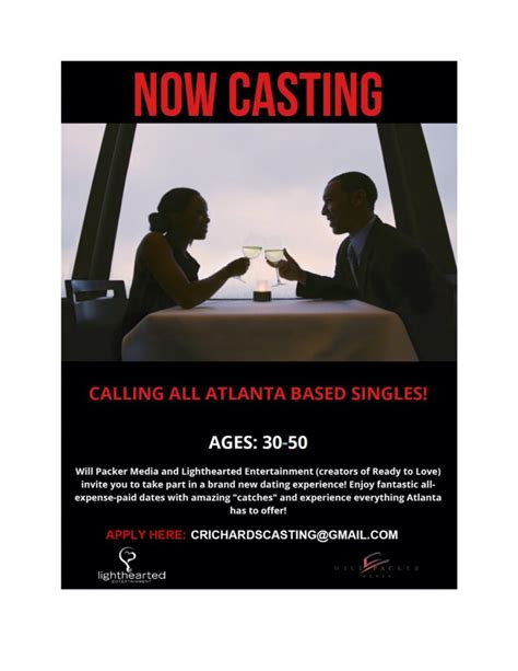 Casting Call For Singles In Atlanta For New Dating Show Auditions Free