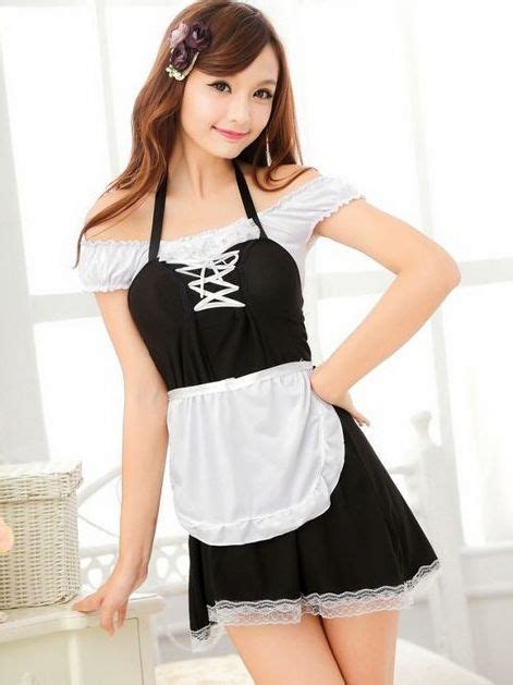 sexy french maid lingerie costume set